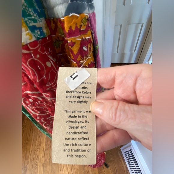 NWT• Reversible Kantha Patchwork Overalls • Handmade Artisan Boho •One-of-a-Kind - Picture 6 of 8